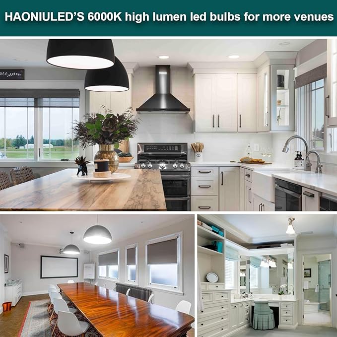 A19 LED Light bulbs, 3670 Lumens E26 LED Bulb, 250W Equivalent LED Light Bulb, 6000K Cool Daylight White Light Bulb Non-Dimmable, 22-Year Lifetime, 27W Energy Saving Light Bulb for Home Office Garage