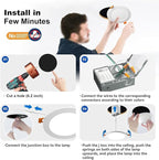 24 Pack Canless Recessed Lighting 6 Inch LED Ceiling Lights, 6000K Daylight, 1050LM High Brightness LED Lights, 12W 110W Eqv, Ultra-Thin Can Light