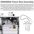 30004680A Flame Rod Assembly with Gasket,Boiler Replacement Parts for Navien Tankless Water Heater NP CC CH CR NCB NPE NR Series