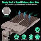 BBESTLED 320W Commercial Light Parking Lot Slip Fitter Mount, Stadium Lights Outdoor, UL DLC Listed 44800LM IP65 5000K LED 320W Backyard Tennis Court Area Street Pole Lighting, LED Parking Lights