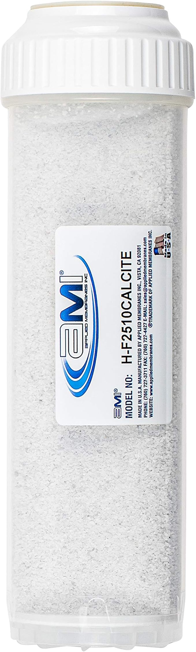 APPLIED MEMBRANES INC pH Neutralization Water Filter Cartridge | Calcite Filter to Raise Alkalinity of Low pH Water | 10" Standard Size Fits 10” Standard Filter Housing | H-F2510CALCITE (10" Standard)