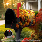 Fall Autumn Pumpkin Mailbox Covers Magnetic Standard Size 21x18 Inch Harvest Maple Leaves Letter Box Cover Fall Mailbox Post Box Wraps Yard Garden Decorations