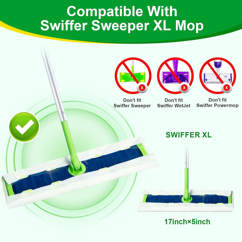 20 Count XL Heavy Duty Dry Sweeping Cloths for Swiffer Sweeper XL Mop - Disposable X-Large Pet Refill - Thickened Multi-Surface Dry Mopping Pad Refills for Floor Cleaning