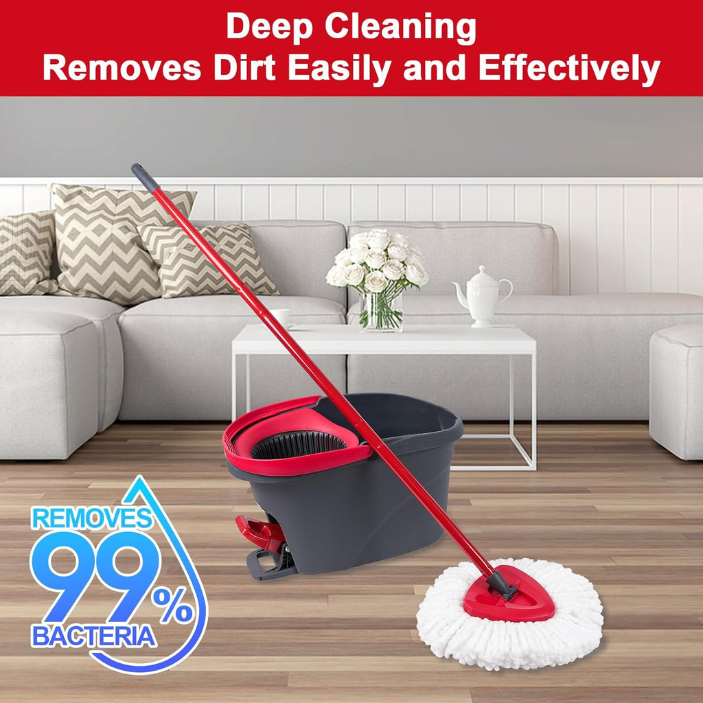 3 Pack Spin Mop Replacement Head Mop Refill Compatible with Ocedar Triangle Swivel Mops Microfiber Swivel Mop Refill,Deep Clean,Machine Washable and Easy to Replace