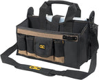 CLC Custom LeatherCraft 1529 16 In. Center Tray Tool Bag, 16 Pocket