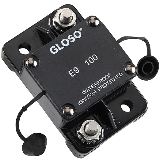 GLOSO Circuit Breaker E97 Auto Reset 100A Surfacce Mount Waterproof IP67 Marine Automotive Truck Hi-Amp (100A)