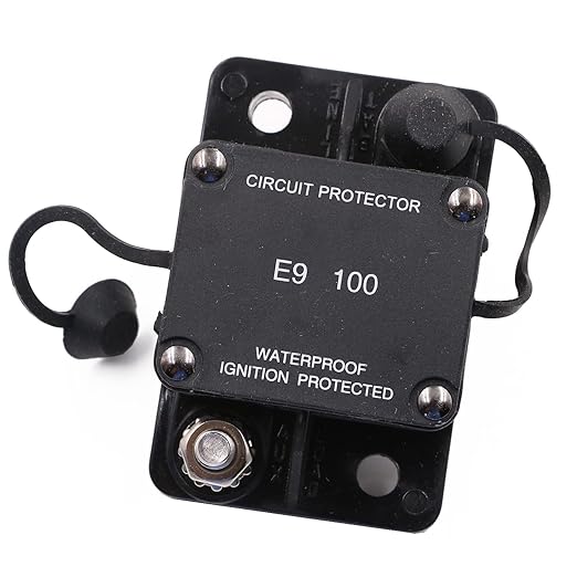 Hi-Amp 100 Amp Automotive Circuit Breaker Auto Reset No Switch Button for Boat, Car Audio, Solar System, Battery Protection 12V-32V DC IP67