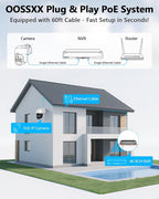 (Auto Tracking) 4K 2-Way Audio PTZ PoE Outdoor Wired Security Cameras System Home Wired Cameras Video Surveillance DVR Recorder System