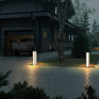 Landscape Path Light, 32" Modern Outdoor LED Luxury Bollard Lighting with IP54 Waterproof for Lawn Courtyard Driveway Pathway Decoration