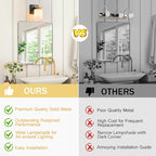 1 Light Modern Bathroom Light Fixtures Over Mirror, Black Gold Vanity Lights for Bathroom Wall Sconces with Milky White Glass Shades, E26 Socket (Bulbs Not Included)