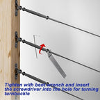 10-Pack Cable Railing Kit T316 Stainless Steel Adjustable Angle Cable Railing Hardware for Wood Posts, Black