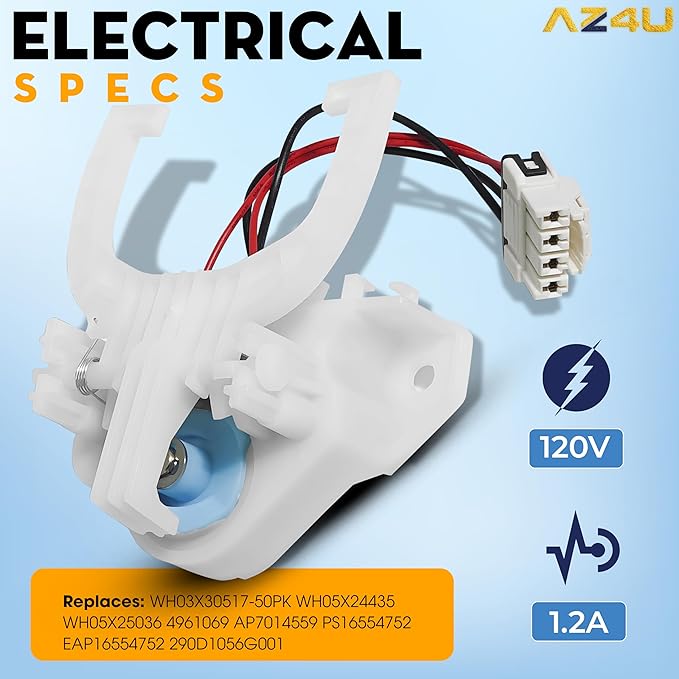 2025 New Upgraded for WH03X30517 GE Washer Mode Shifter Actuator & WH01X27538 GE Washer Belt & WH05X24185 Washing Machine Clutch & WH01X24434 Washer Spring Replaces AP7014559, WH05X25036, WH05X24435