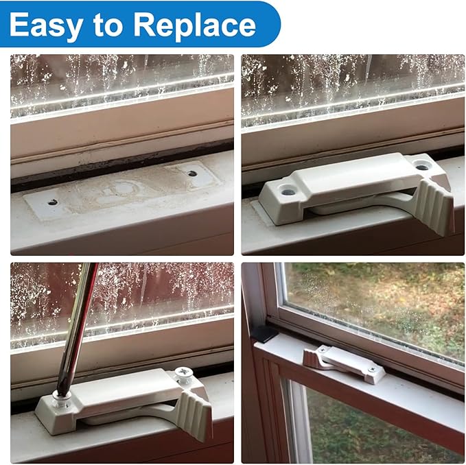 Window Sash Lock for Prime-Line F 2590, Sash Locks for Additional Home Security - 2 Pca