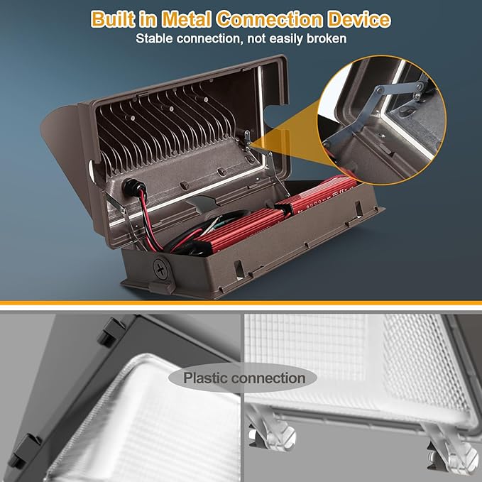 LED Wall Pack Light 120W 18000LM 150LM/W LED Security Flood Commercial and Industrial Outdoor Wall Mount Light 110V-277V IP65 Waterproof WallPack Buildings Lighting for Garages Barn Yard