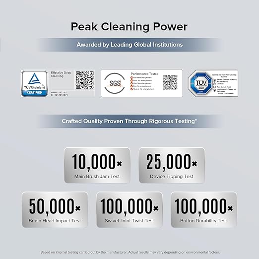 roborock F25 BX Wet Dry Vacuum Cleaner, Cordless Vacuum Mop All in One with 20000Pa, 194°F Hot Air Flash Drying & Self Cleaning, Zero-Tangle Wet Mop Cleaner for Hard Floor, 180° Lie Flat