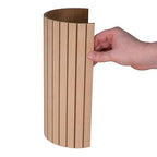 Outwater 4ft Wide x 8ft High x 5/32in Thick Unfinished White Oak Veneer Decorative Wall Tambour Panel with 3/4in 30-Degree Groove Slats – Flexible and Customizable for Interior Design