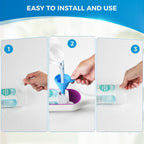 Refillable Bottle for Swiffer Power Mop - 720 ML/24 FL OZ - Leak-Proof HDPE Material Solution Bottle, 1 Empty Bottle + 6 Silicone Pads + 1 Foldable Funnel