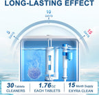Toilet Bowl Cleaner Tablets Blue Toilet Tank Cleaners, Septic-Safe Hard Water Stain Remove, Bathroom Automatic Toilet Cleaning & Deodorizer, Fresh Scent - 30 Tabs