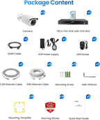 ZOSI 32CH 4K PoE Security Camera System,16 x 8MP Indoor Outdoor Cameras,One-Way Audio,People Counting,Person/Vehicle Detection,16 Port 32-Channel NVR with 4TB HDD for Commercial 24/7 Recording