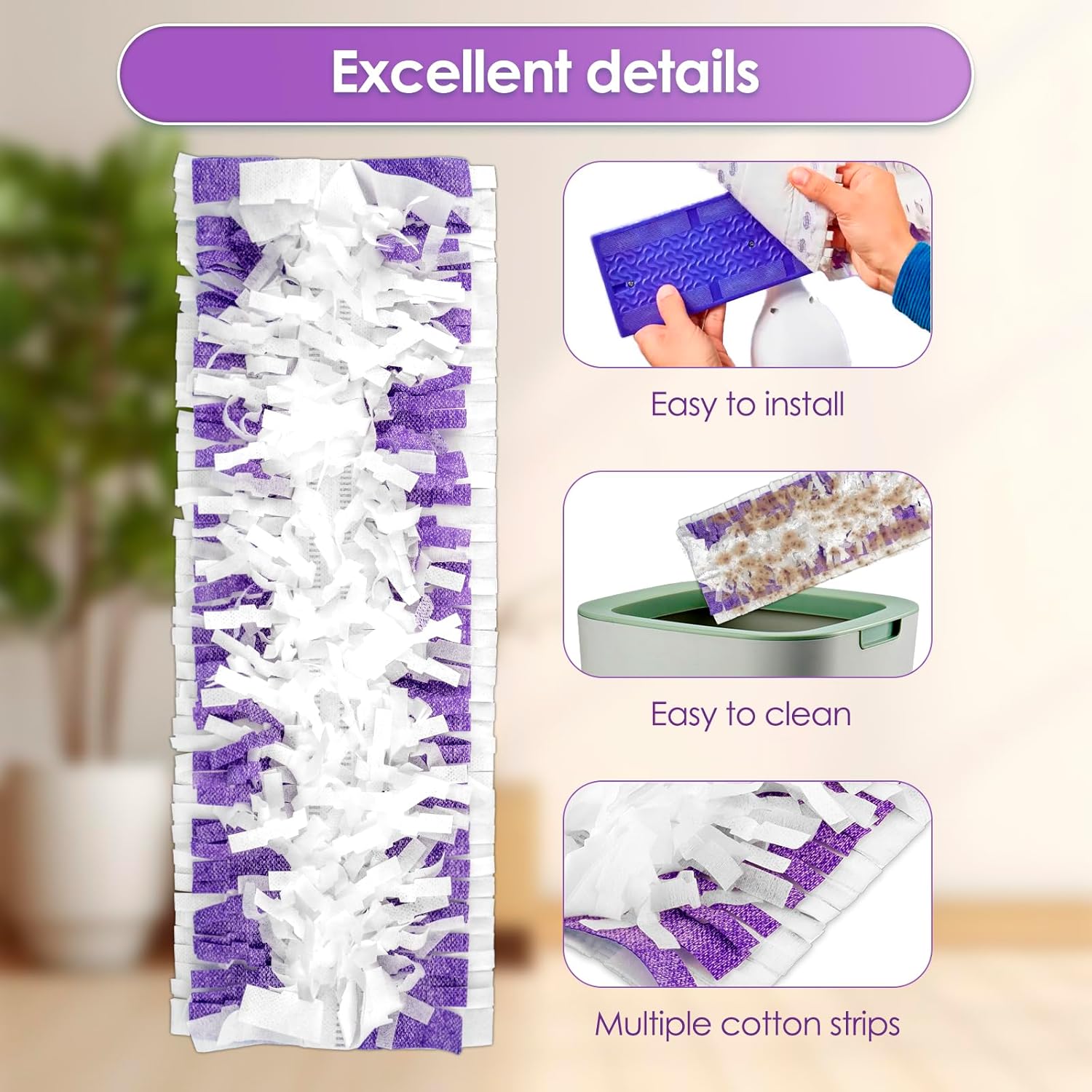 (25 Pack) Replacement Power Mop Pads for Swiffer PowerMop, Disposable PowerMop Mopping Pad Refills Compatible with Swiffer PowerMop, Multi-Surface Mop Pad Refills for Floor Cleaning