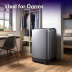 Portable Clothes Washing Machines 17.8LBS Full Automatic Washer and Spinner Combo with 10 Programs and 8 Water Levels, Compact Laundry Wash Machine for Apartment RV Dorm Home, Grey