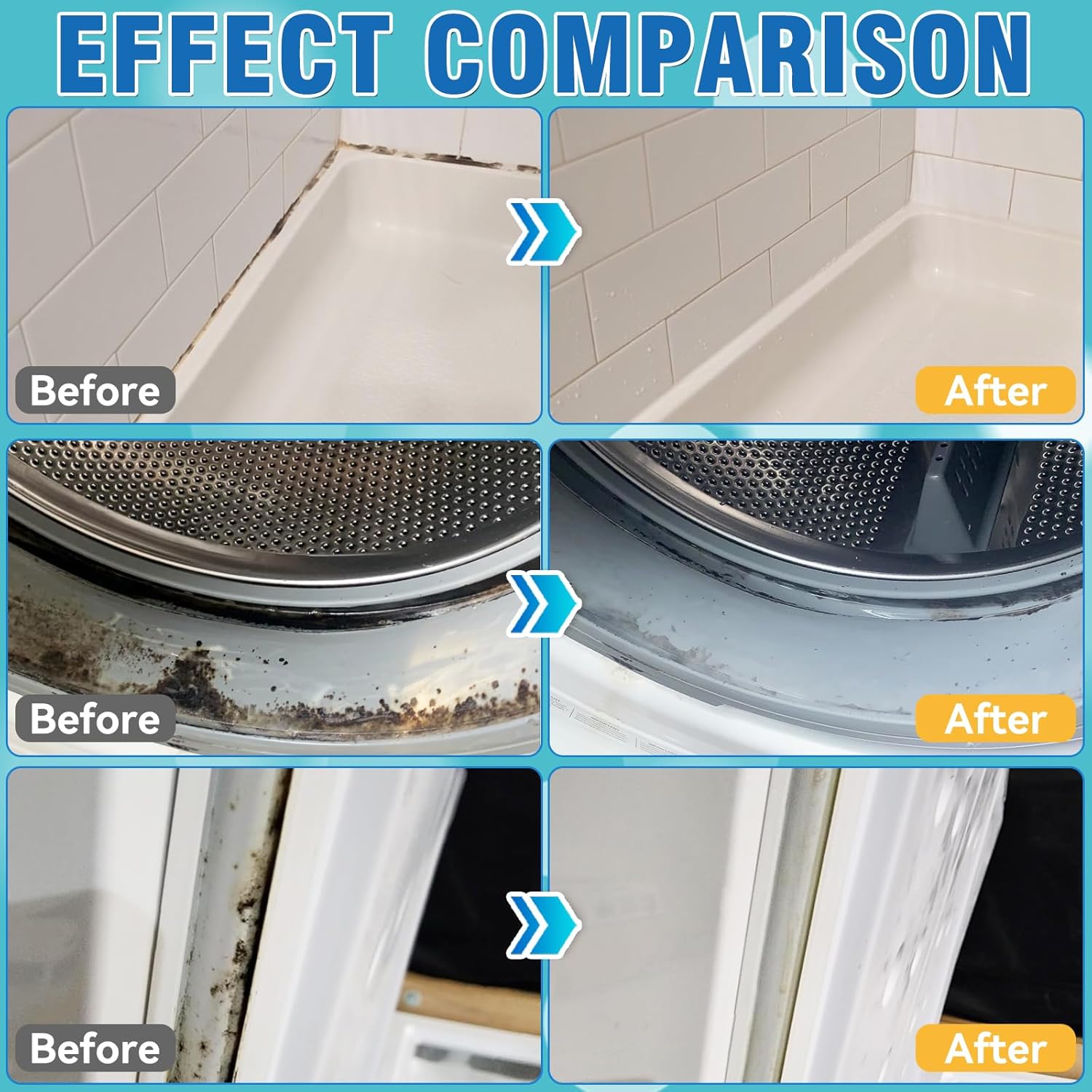 Sugelary Mold Stain Cleaning Gel, 8 fl oz Thick Cleaner for Washing Machine Gasket, Grout, Caulk, Shower, Sink, and Bathroom Surfaces