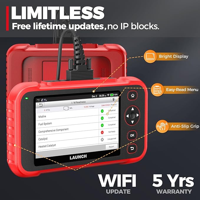 2025 LAUNCH CRP123I V2.0 Elite OBD2 Scanner Diagnostic Tool, Check Engine/at/SRS/ABS Scanner for Car, Lifetime Free Update Code Reader for Cars and Trucks, Oil/Brake/DPF/SAS/Throttle Reset, FCA SGW