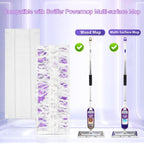 12 Pack Power Mop Refills Compatible with Swiffer Power Mop, for Swiffer Wet Pads Refill, for Floor Cleaning, Unscented