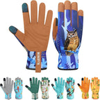 Leather-Gardening-Gloves for Women,Thorn-Proof Work-Gloves for Weeding,Digging,Planting,Pruning Yard garden Gloves