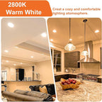 Par30 Flood Light Bulbs, 6-Pack Dimmable Par30 Halogen Bulb 2800K Warm White Flicker Free Par30 Long Neck Halogen 60W Bulb E26 Base for Accent Lighting, Tracking Lighting & Recessed Lighting