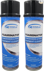 KINZUA ENVIRONMENTAL Foaminator, Concession & Food Equipment Cleaner, Heavy Duty Popcorn Machine Cleaner, Super Cleaning Foam Solution for Grill, Stove and Oven Cleaner & Degreaser, 18 oz, Pack of 2