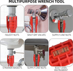 14-in-1 Multi-functional Wrench for Toilet, Sink, Bathroom, Kitchen Plumbing Installation and Repairs