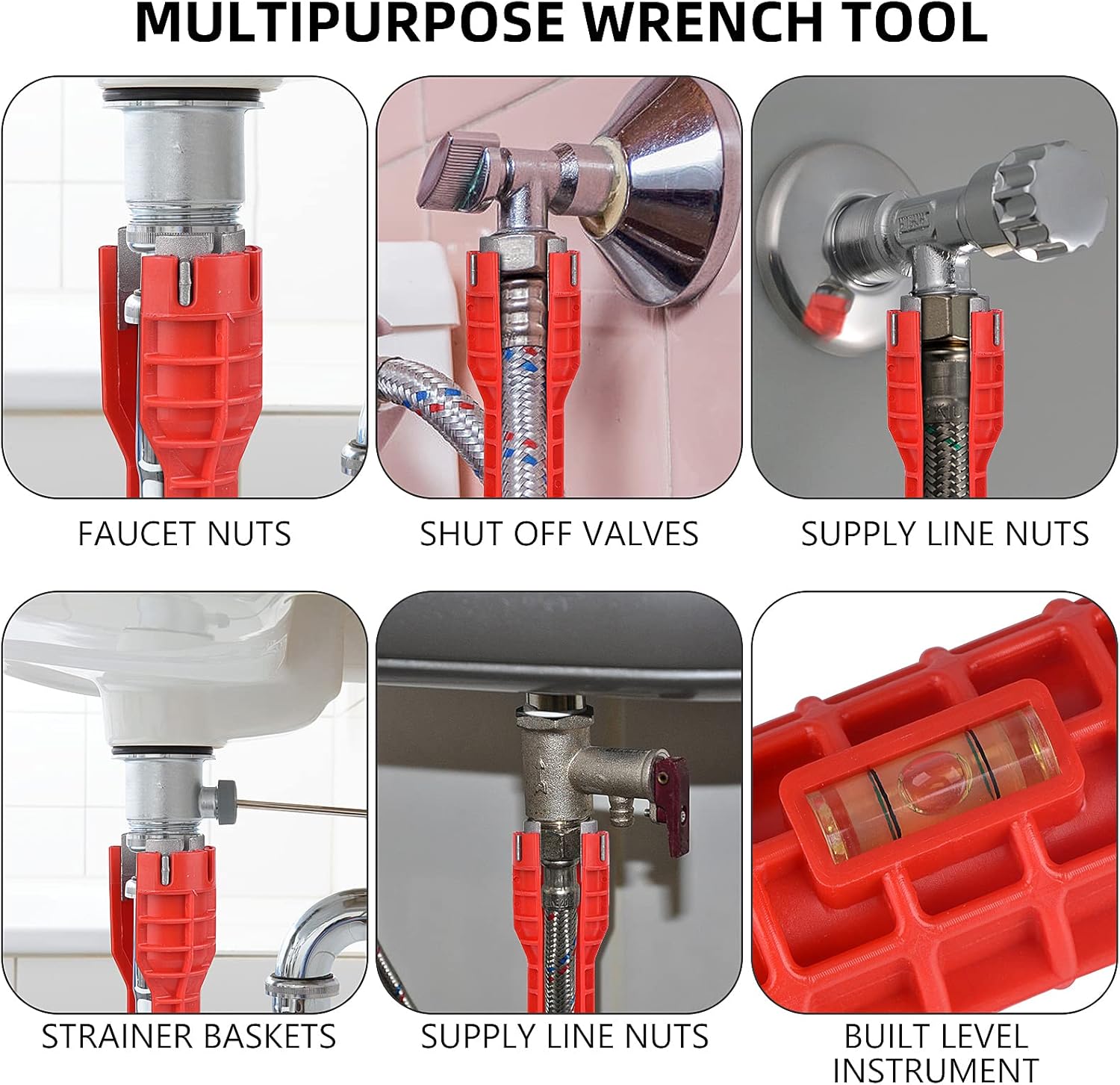 14-in-1 Multi-functional Wrench for Toilet, Sink, Bathroom, Kitchen Plumbing Installation and Repairs