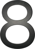 Adoorn 4 Inch Mailbox Numbers - Number 8, Black Color, Each Sold Individually, Premium Metal Self Stick Address Numbers, Weatherproof Mailbox Numbers for Outside