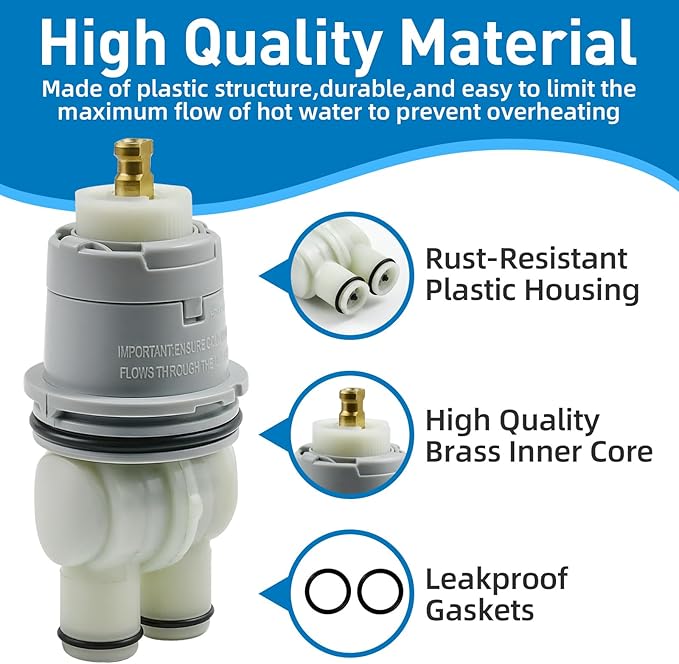 RP46074 Shower Cartridge for Delta MultiChoice 13/14 Series Single Handle Tub&Shower Faucets, Replacement Monitor Pressure Balancing Cartridge, Easy to Install