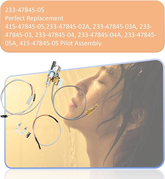 Long Term 233-47845-05 Natural Gas Water Heater Pilot Assembely Compatible with Bradford White Water Heater,Replace for 415-47845-05, 233-47845-02A, 233-47845-03 Pilot Assembly