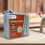 Wood Screws 2 inch, 700pcs Countersunk Self Tapping Screws #8 x 2, Carbon Steel, Against Rust and Corrosion Screw, Green Coated Exterior Wood/Deck Screws, Star Drive with Bit