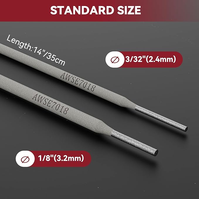 ARCCAPTAIN E7018 Welding Rod 1/8'' 5LB Low Hydrogen Carbon Steel Welding Sticks Electrodes, Welding Rods ARC Welding Equipment