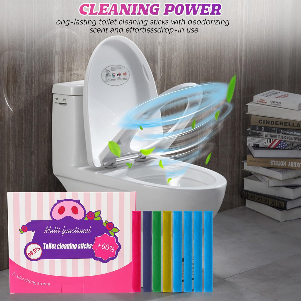 Multi-Functional Deodorizing Toilet Cleaning Sticks,Toilet Bowl Freshener,Toilet Bowl Cleaner Sticks,Toilet Bowl Cleaners Drop in Tank(1Set)