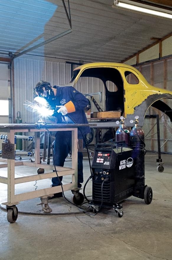 Eastwood Elite 200 Amp Multi-Process AC/DC MP200i Welder | TIG Welder High Frequency Start and Foot Pedal | Welding Machine with MIG Stick Welder | 120V OR 240V Dual Voltage | Tig Welder AC/DC | Black