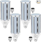 4 Pack 100W Corn LED Light Bulb Fanless,5000K Daylight(1000 Watt Equivalent) E26/E39 Large Mogul Base LED Cob Lamp 15,800LM for Outdoor Indoor Garage Warehouse Factory Workshop Street Backyard