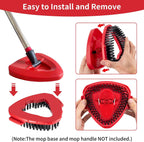 Scrub Brush Replacement Head for O Cedar EasyWring Spin Mop 1 Tank System, Shower Floor Scrubber, Microfiber Triangle Hard Bristle Cleaning Brush for Bathroom Kitchen Pool, Glass and Tile Walls