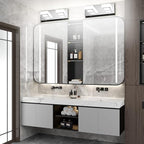 Ralbay Modern LED Vanity Light 2 Light Acrylic Stainless Steel for Bathroom Vanity Lighting Fixtures Cool White 6000K