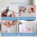 Hibbent 2 Pack Toilet Handle Replacement Compatible with TOTOTHU004-CP Trip Lvr for ST701, CST854, Side Mount Toilet Flush Handle, Tank Flush Lever, Chrome