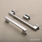 Alzassbg 5 Pack Polished Chrome Cabinet Pulls, 7 Inch(177.8mm) Hole Centers Kitchen Cabinet Handles for Cabinets and Drawers AL3061CP