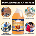 Multi-Purpose Enzyme Cleaner - MADE IN USA - Concentrate MAKES 64 GALLON - Stain and Odor Eliminator - ORANGE ENZYME - Odor Floor Cleaner All Purpose 128 oz