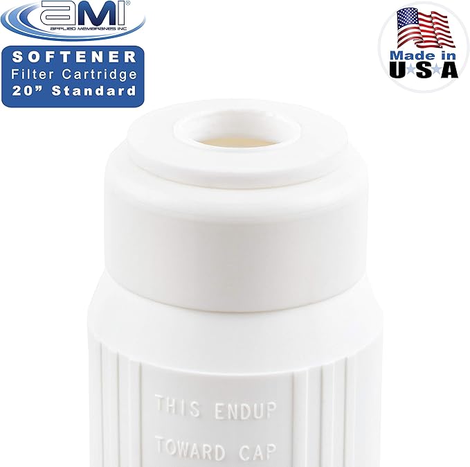 Water Softening Filter Cartridge | 20" Standard Universal Size | Ion Exchange Filter Softens Water | Great for Espresso and Washing Machines (20" Standard | 1 Pack)