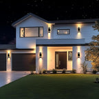 Up and Down Lights Outdoor Wall Light Fixtures, Aluminum Dusk to Dawn Outdoor Lighting Fixture, Modern Black Exterior Light Fixtures, Wall Mount Porch Light for House Front Door