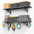 2-Pack 1x4ft Heavy Duty Garage Shelving, 1' x 4' Garage Wall Shelving Wall Mounted (2pack-1x4ft)
