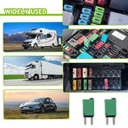 30A DC 12V-32V Manual Reset Circuit Breaker ATM Low Profile T1 Mini Blade Fuses Breakers for Car Trucks Marine Boat RV Solar and More,2 Pack